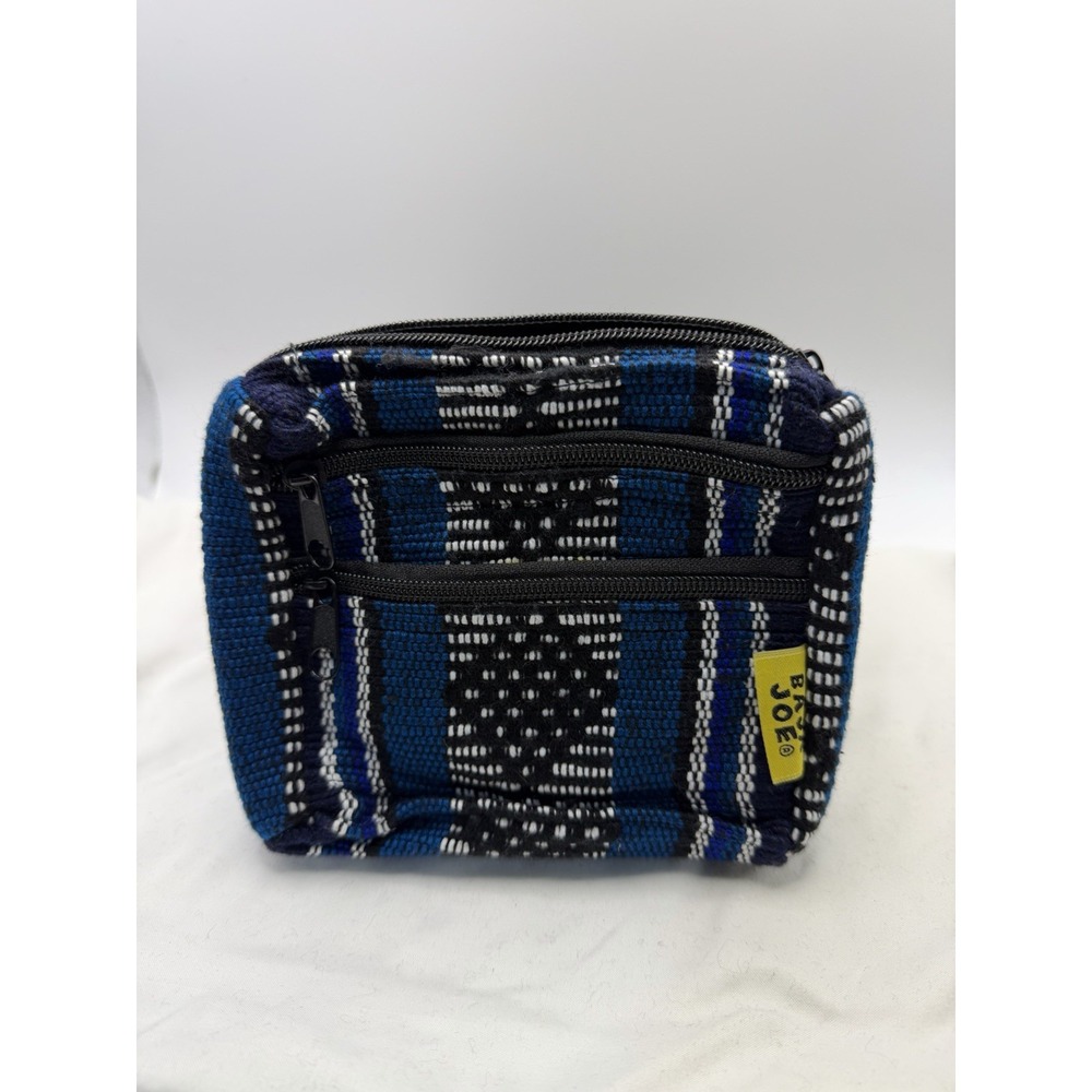 Earth Ragz Baja Joe Fanny Pack Belt Bag Mexican Turquoise, Blue, Black & White